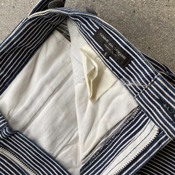 Comme Des Garcons homme plus Railroad Stripe Trouser Pants - Picture 7 of 11